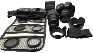 NIKON D3300 DX DSLR 24.2MP CAMERA KIT 18-55MM DX VR II AND 55-200MM DX ED